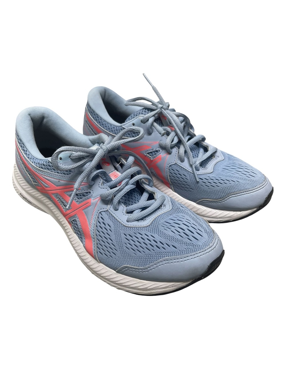 ASICS Women’s Content 7 Running Shoe Blue Pink Mesh 1012A911 Size